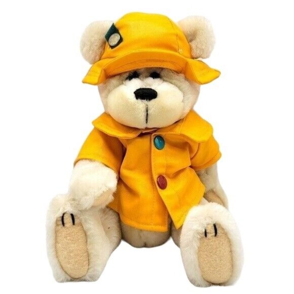 2/$15 Pickford Bears Brass Button Teddy Bear Plush Brown 13" Raincoat Harper - Picture 1 of 11